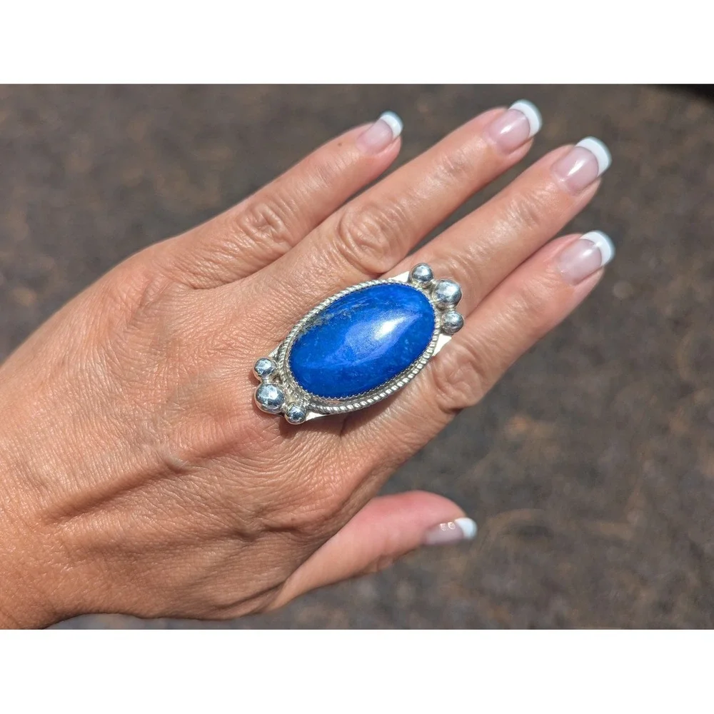 Navajo Handmade Ring Sterling Silver Native American Jewelry Sz 11 ***
